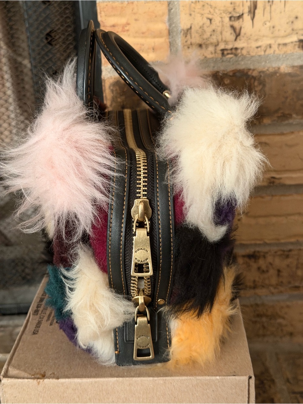 Coach Rogue 20 Patchwork Shearling - Picture 5 of 10